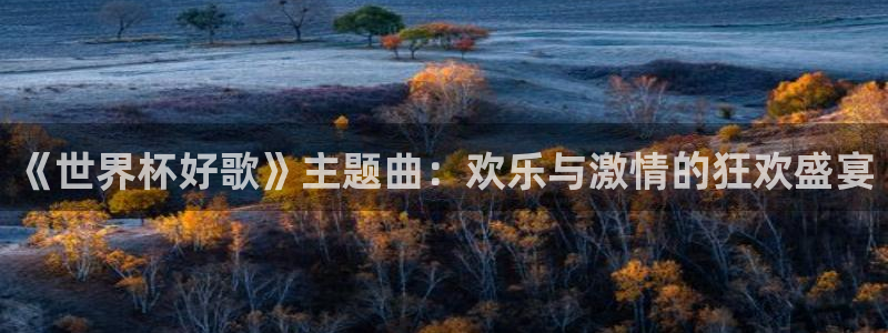 2026足球世界杯赛程:《世界杯好歌》主题曲:欢乐与激情的狂欢盛宴