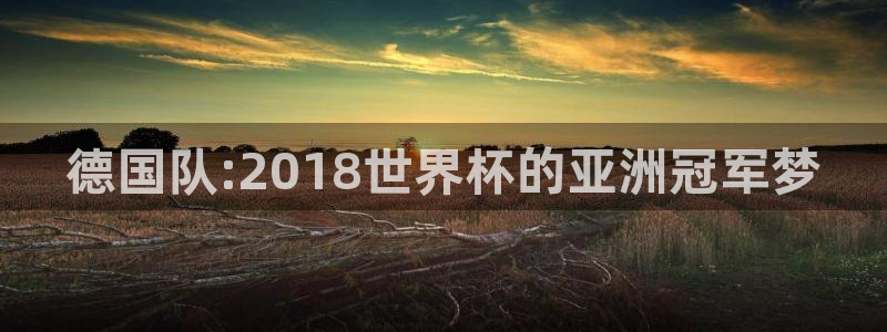 欧洲世预赛赛程表：德国队:2018世界杯的亚洲冠军梦