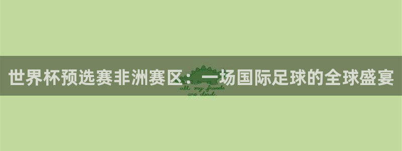 足球世界杯2026：世界杯预选赛非洲赛区：一场国际足球的全球盛宴