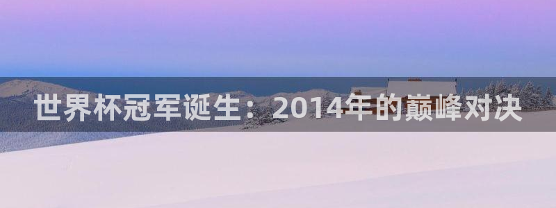女足世界杯赛程：世界杯冠军诞生：2014年的巅峰对决